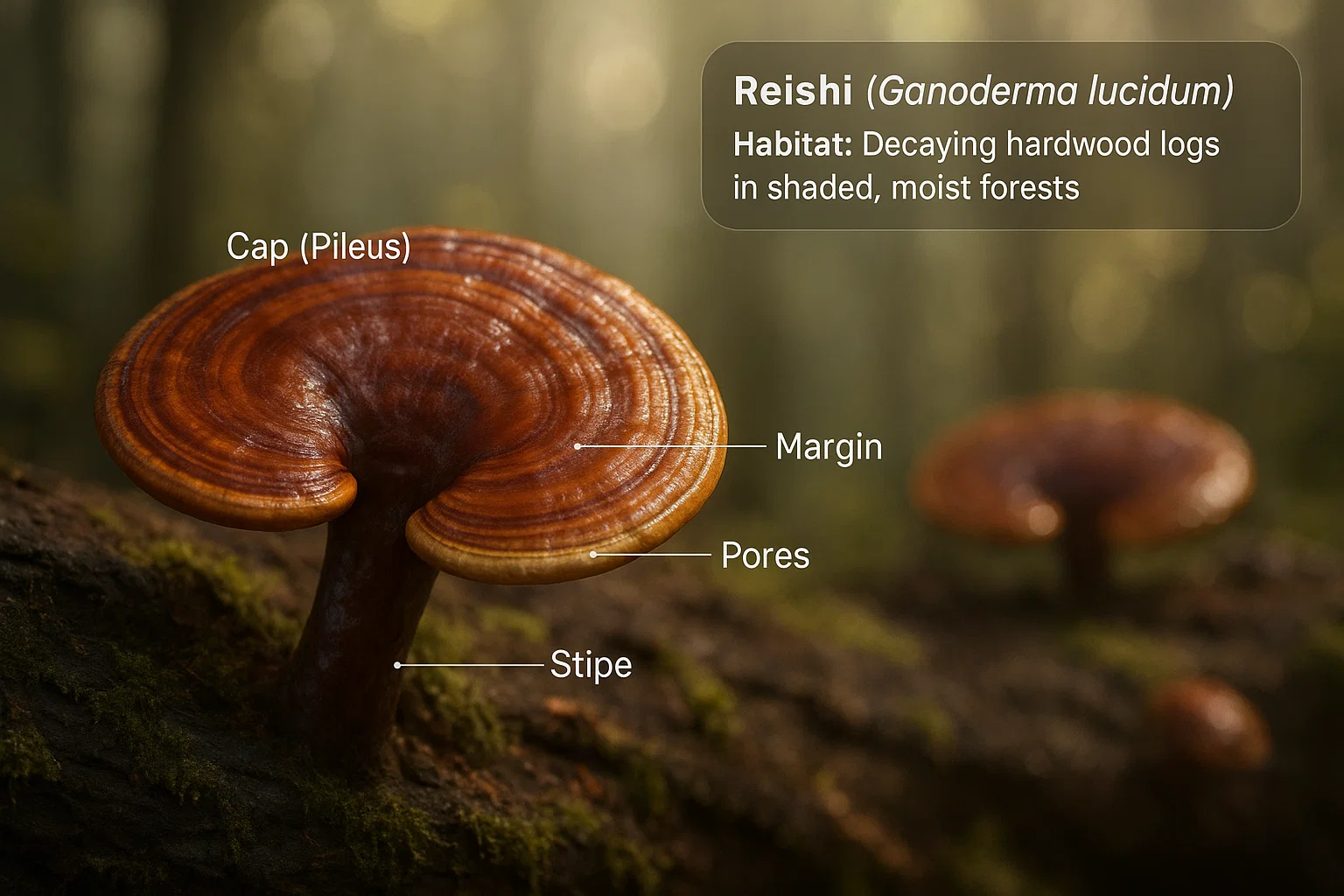 Reishi Mushroom Anatomy