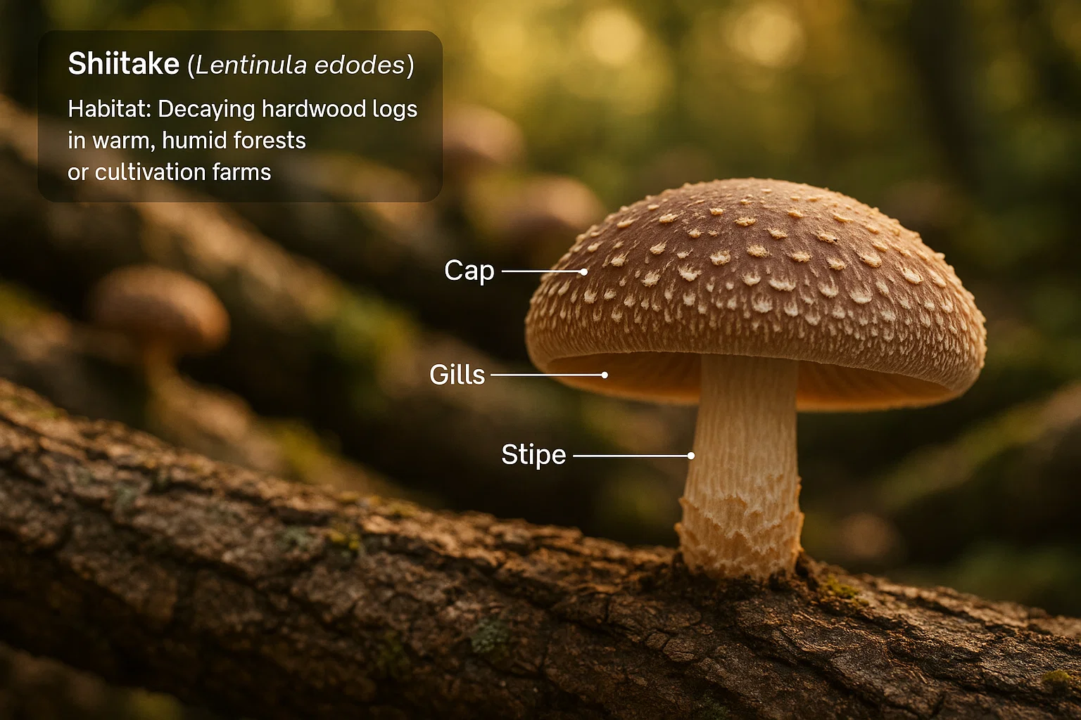 Shiitake Mushroom Anatomy