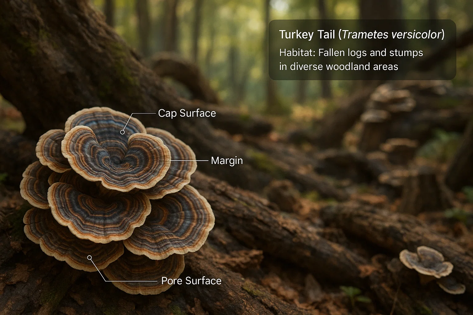Turkey Tail Mushroom Anatomy