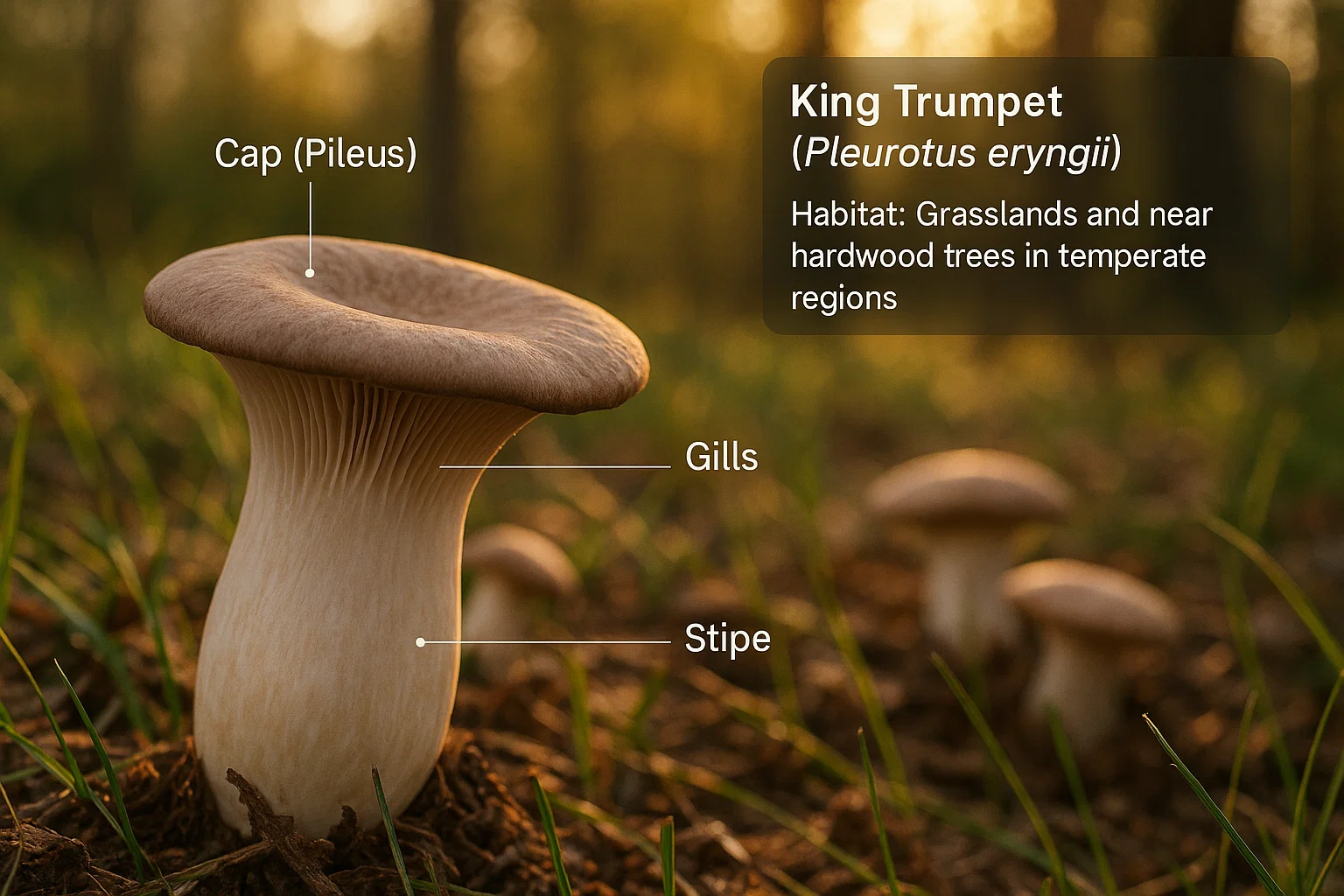 King Trumpet Mushroom Anatomy