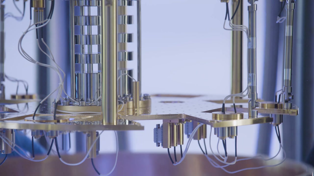 Intricate quantum computing equipment