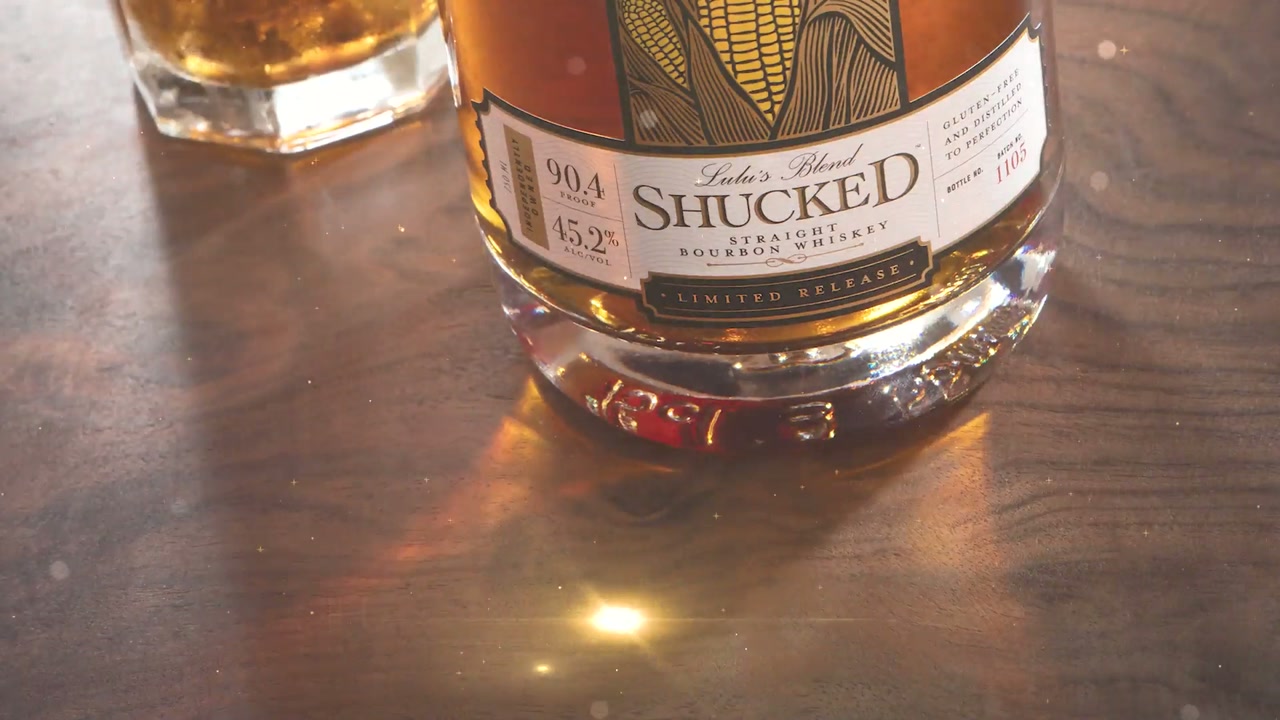 Shucked bourbon in amber light