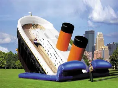 60 Foot Titanic Themed Inflatable Slide Attraction for Event Production in Las Vegas