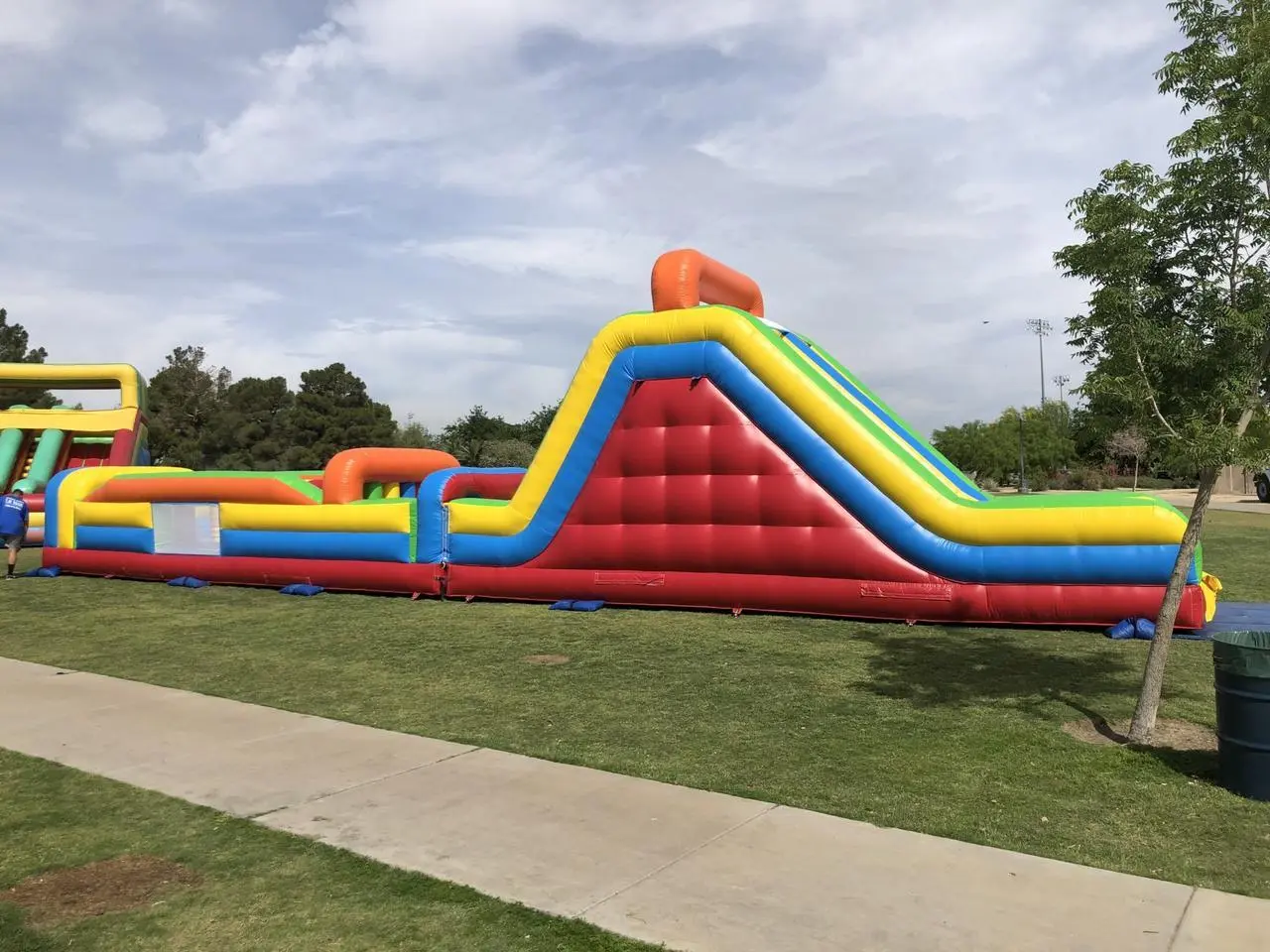 65 Foot Inflatable Obstacle Course Attraction for Event Production in Las Vegas