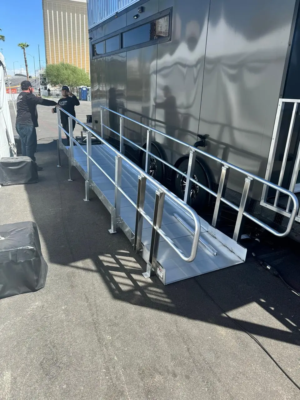 Aluminum ADA Ramp Trailer Access Temporary Structure Event Production Las Vegas